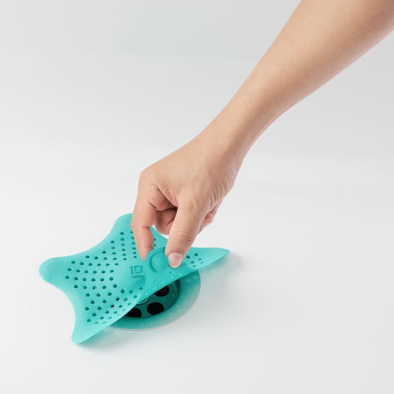 umbra starfish blue hair catcher lifestyle image