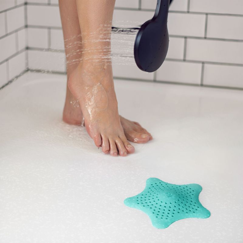umbra starfish shower hair catcher blue