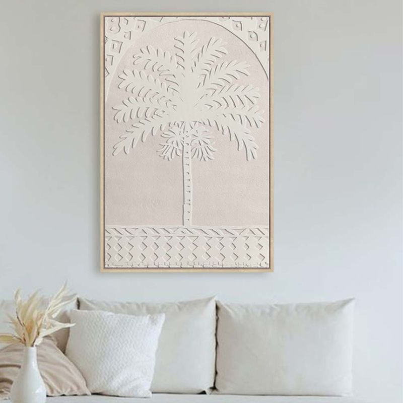 wall art painted canvas print blush