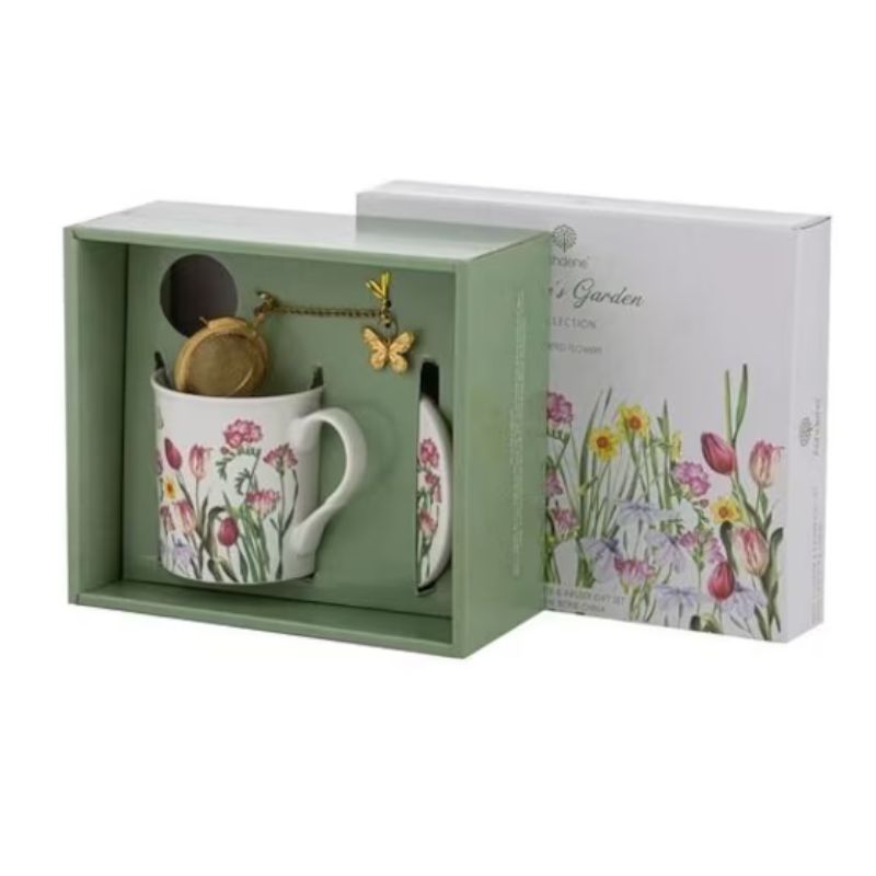 ashdene jennys garden mug gift set hydrangea floral