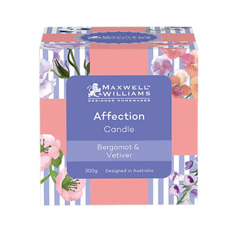 mw affection candle bergomot and vetiver boxing
