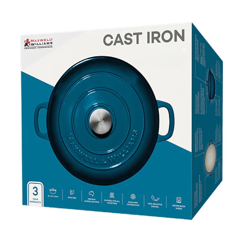 mw cast iron casserole blue boxing