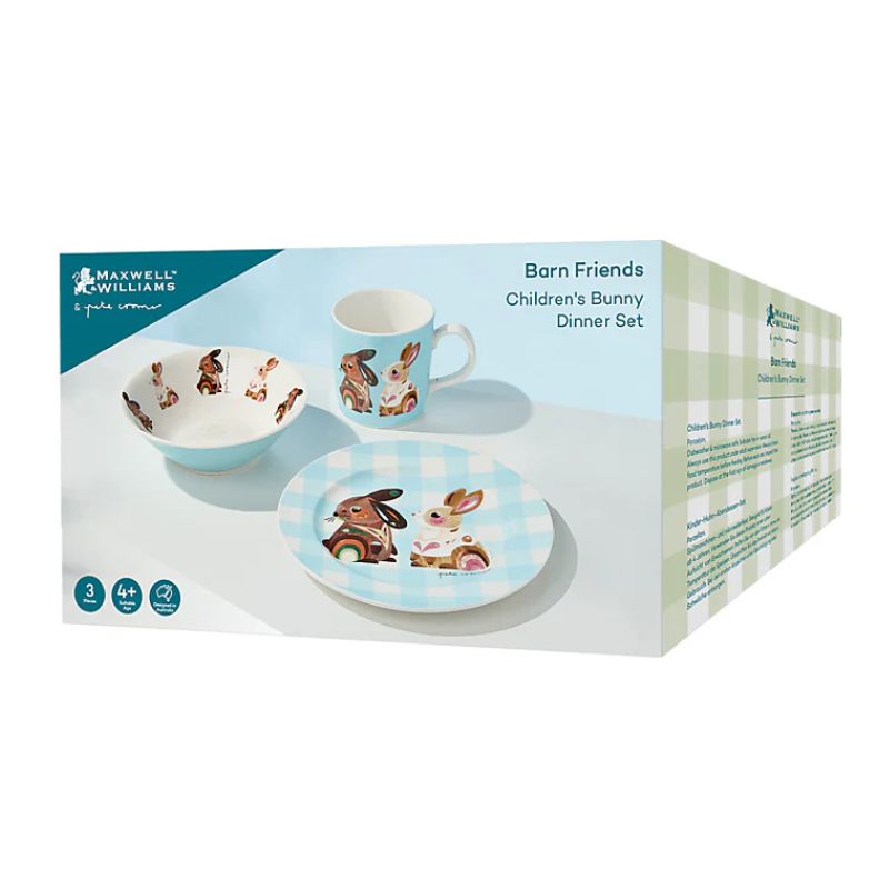 mw pete cromer childrens dinner set bunny boxing