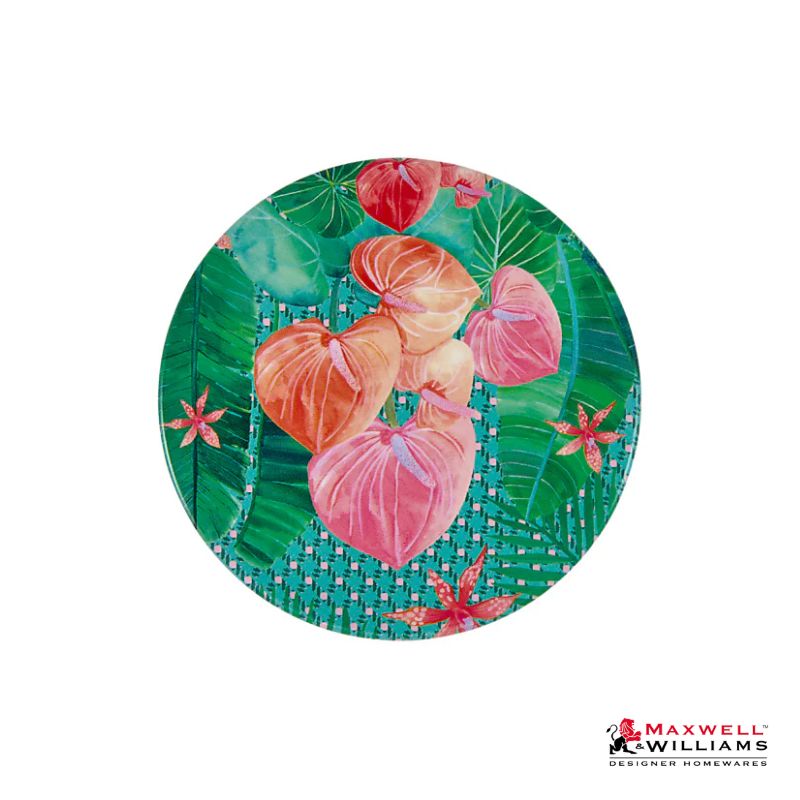 mw tropicana ceramic coaster palm leaf