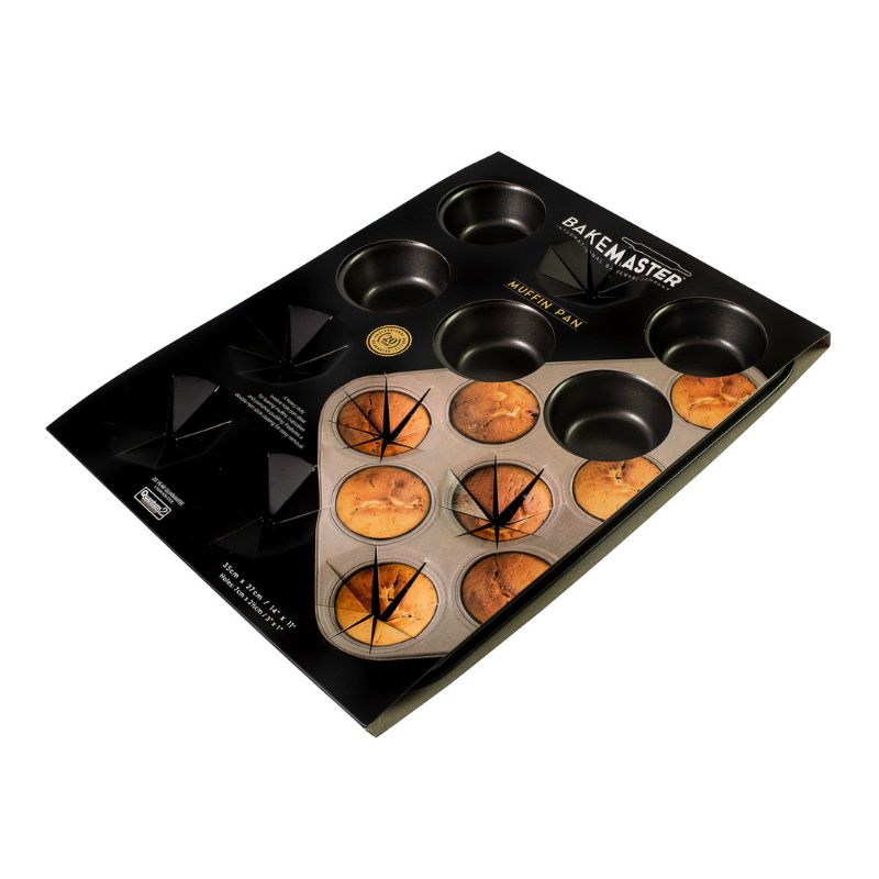 bakemaster muffin pan 12 cup packaging