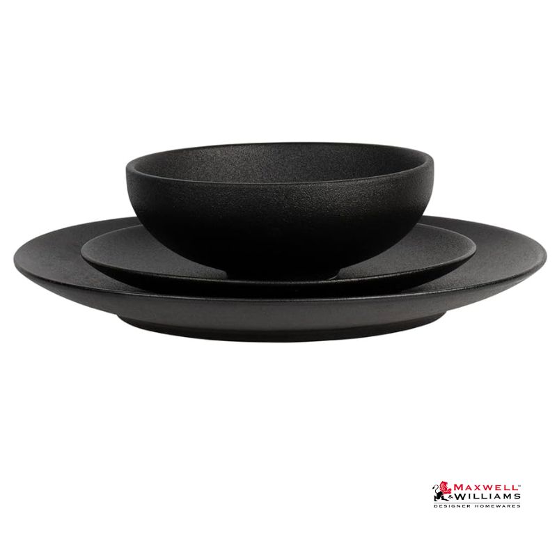 maxwell williams caviar black dinner set image