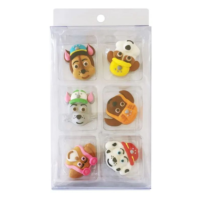 sugar decorations pack 6 paw patrol