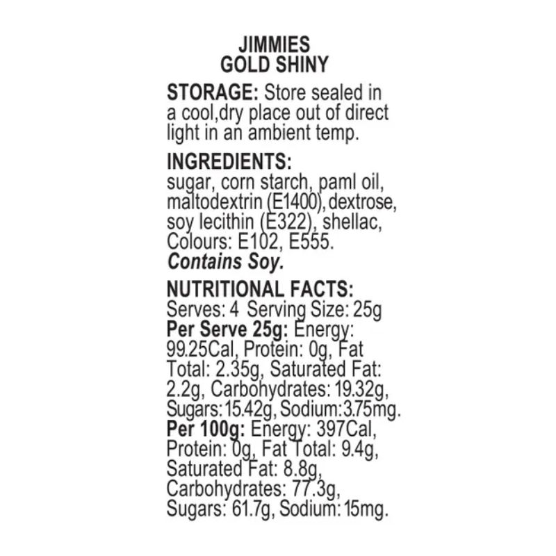sprink'd sprinkles jimmies gold info