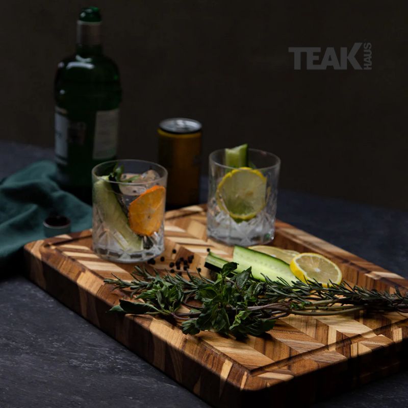 teakhaus herringbone board lifestyle image