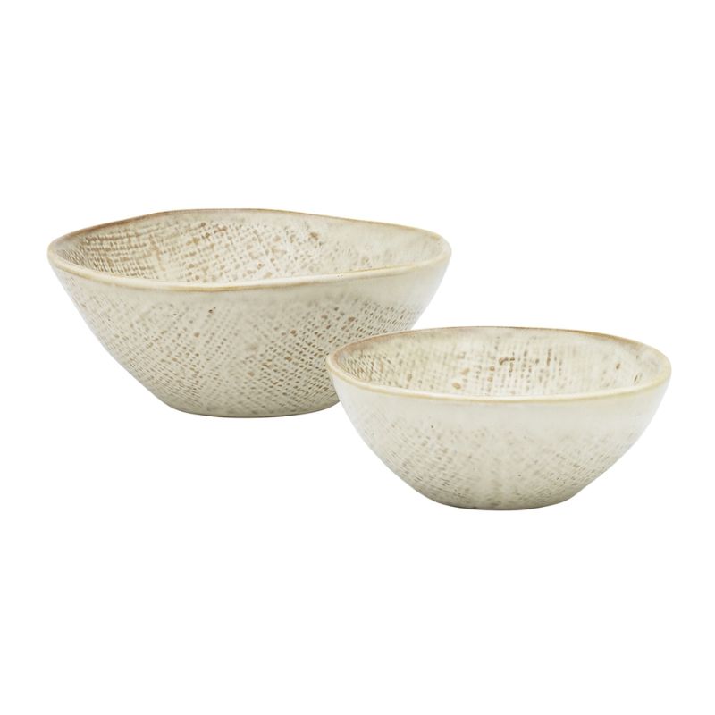 Ecology Stoneware Linen set 2 dip bowls