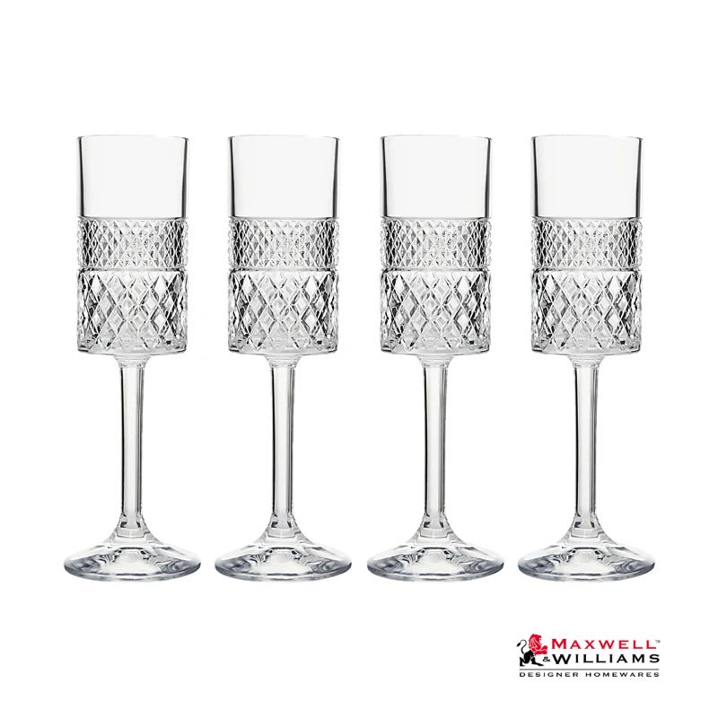 maxwell williams speakeasy flute glass set 4