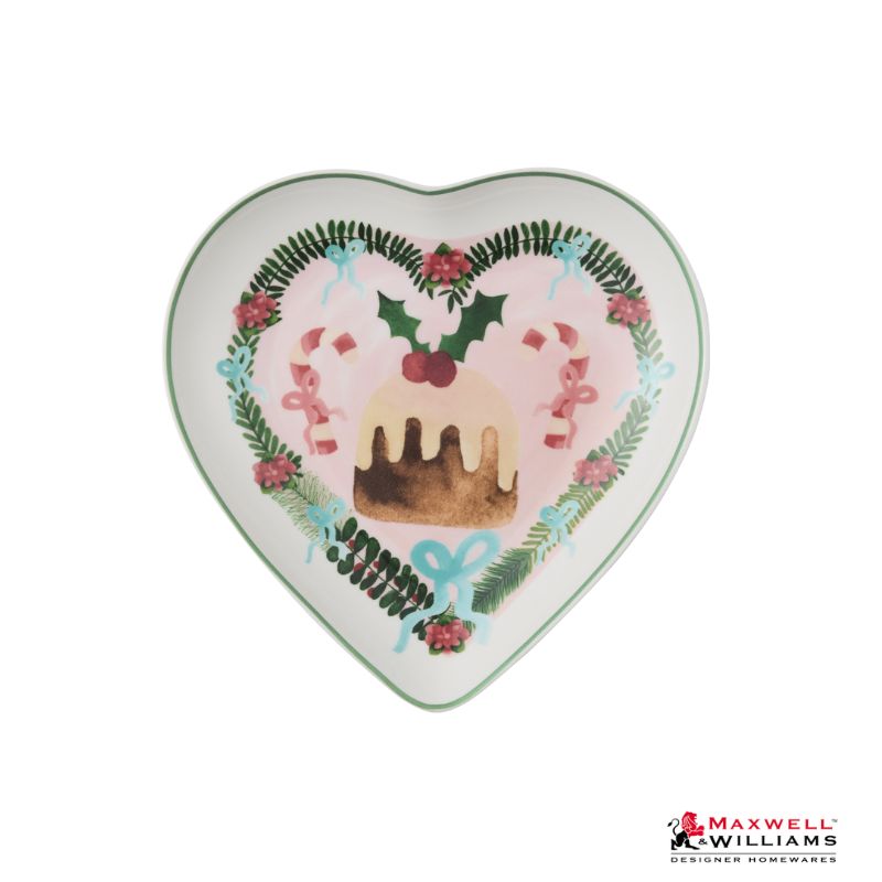 maxwell williams tis the season heart dish 15cm RH0078 top view
