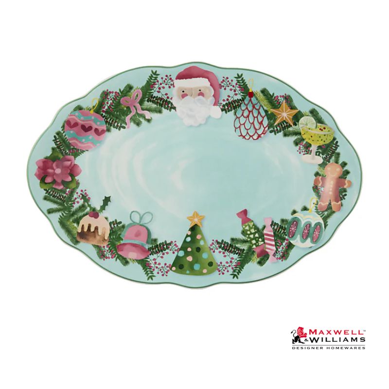 maxwell williams tis the season oval platter RHOO89