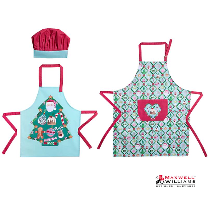 maxwell williams tis the season santa and me apron set 2