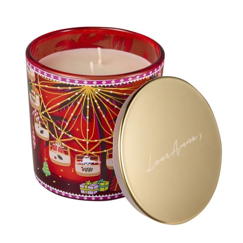 love anna festive down under christmas candle sweet pudding open