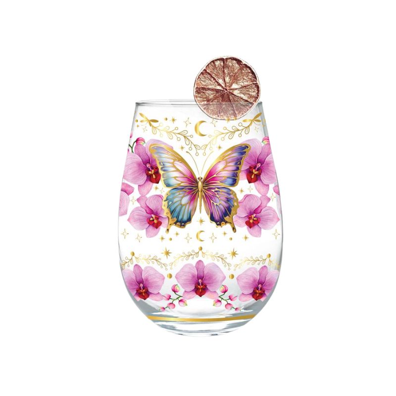 lisa pollock stemless glass butterfly orchids