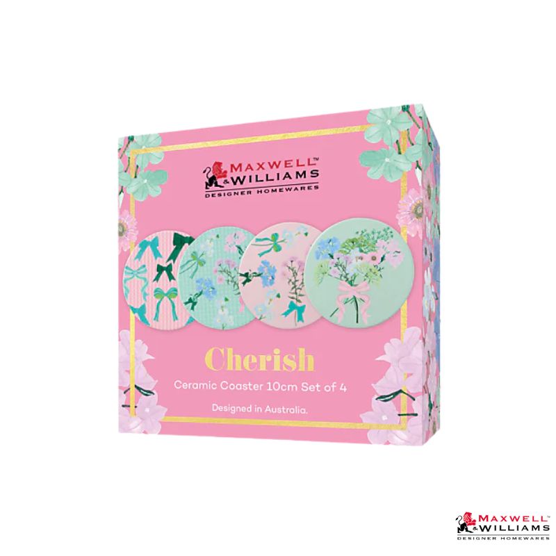 maxwell williams cherish ceramic coaster gift box