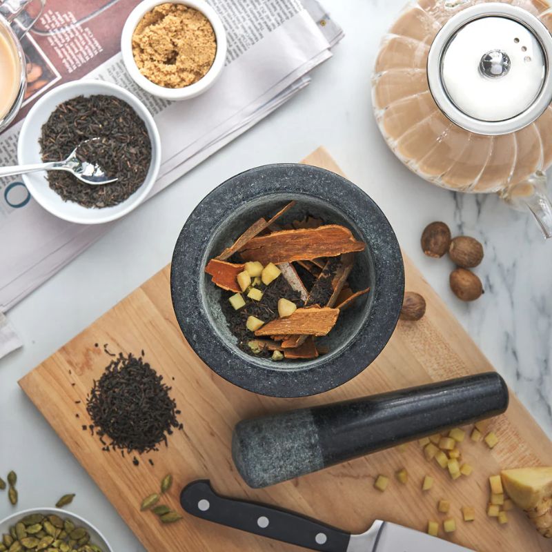 avanti mortar pestle black conical lifestyle image