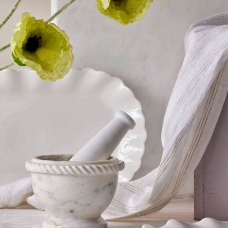 society home mortar pestle marble white lifestyle image