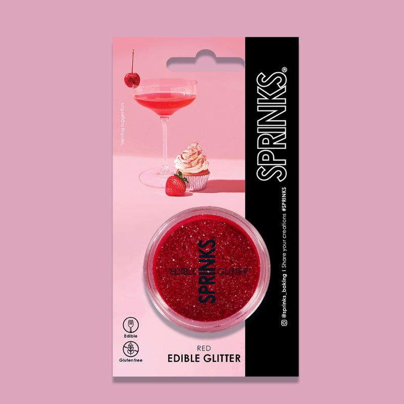 sprinks edible glitter red packaging