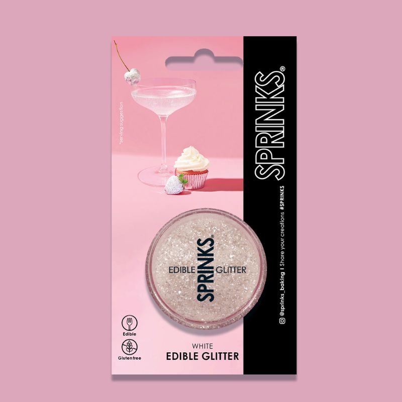sprinks edible glitter white
