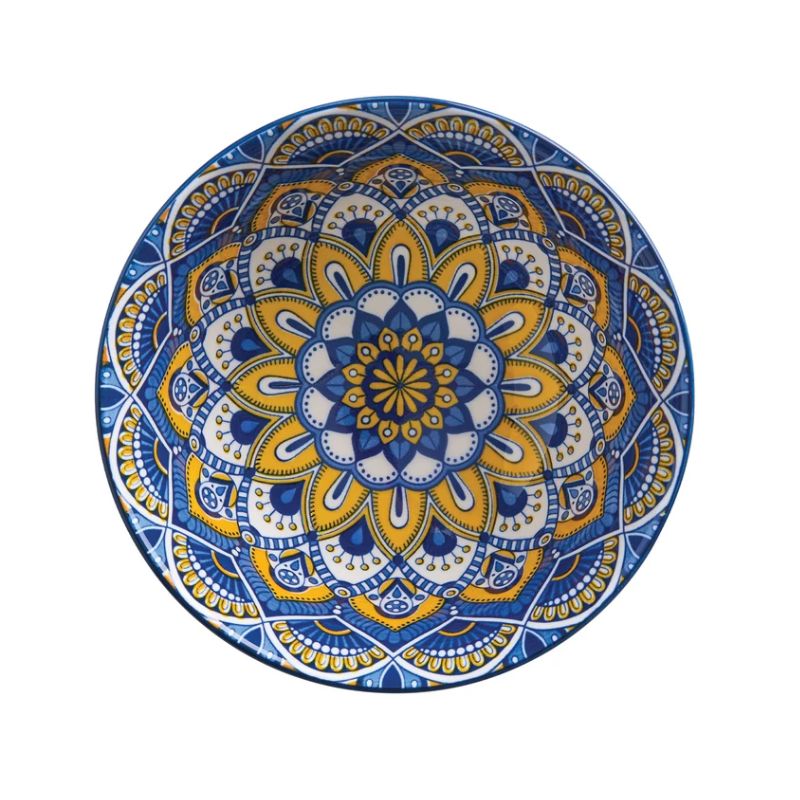 wilkie Glazed Porcelain Bowl Mediterranean tile