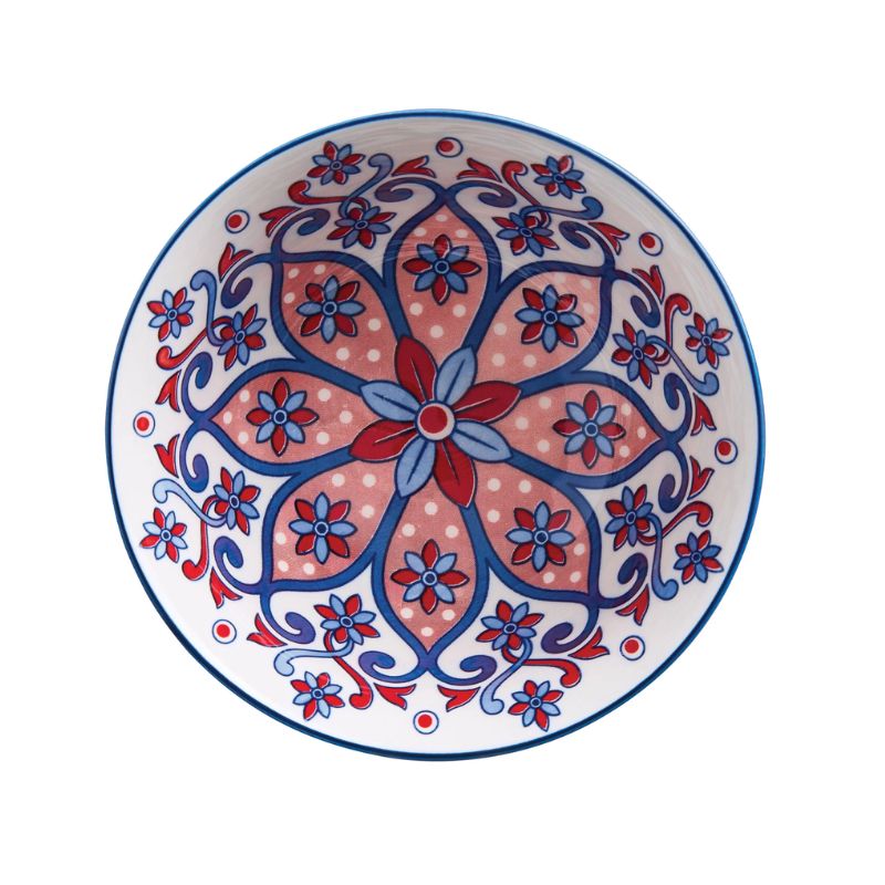 wilkie bowl glazed porcelain mediterranean flower inside image