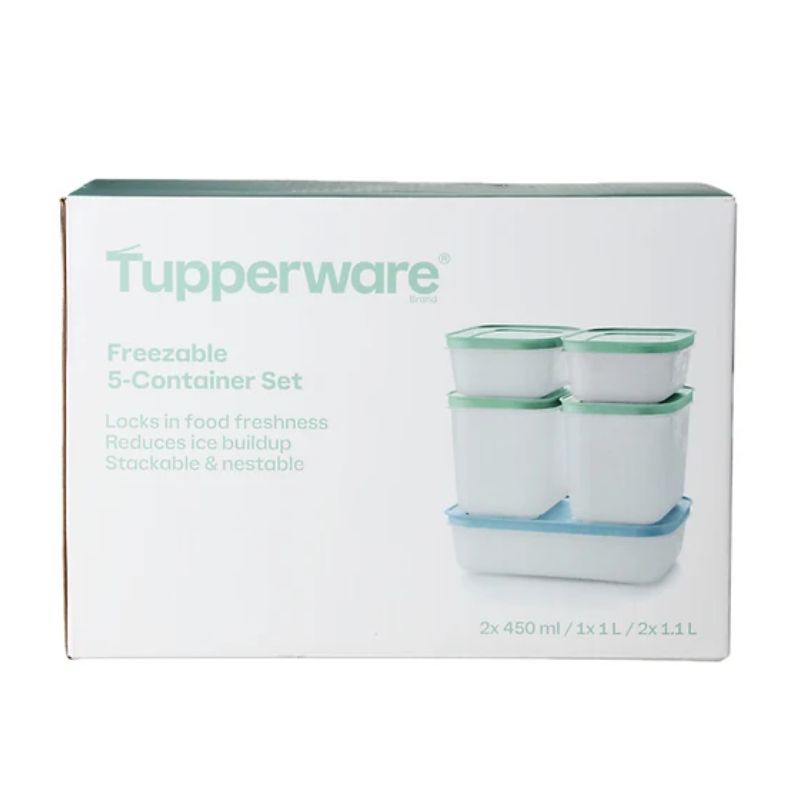 Tupperware Freezable container set of 5 boxing image