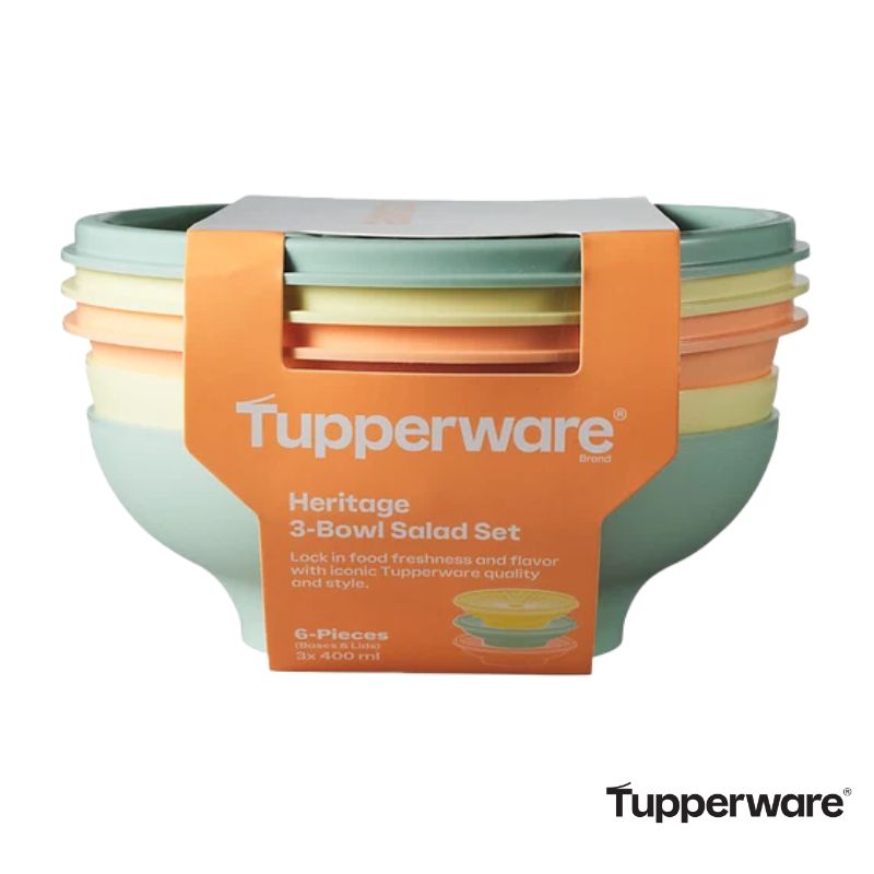 Tupperware Heritage Salad bowl set boxing image