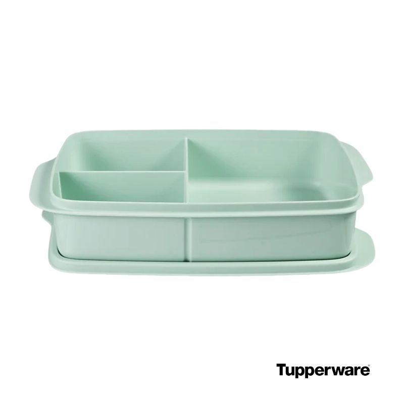 Tupperware lunch box green top image (3)