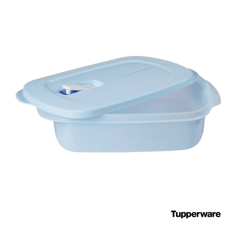 Tupperware microwavable rectangle food container open image