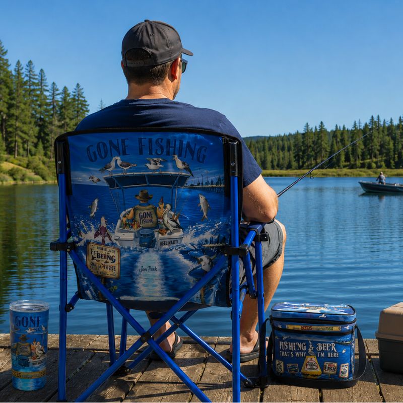 lisa pollock chair fishing and beer lifestyle image