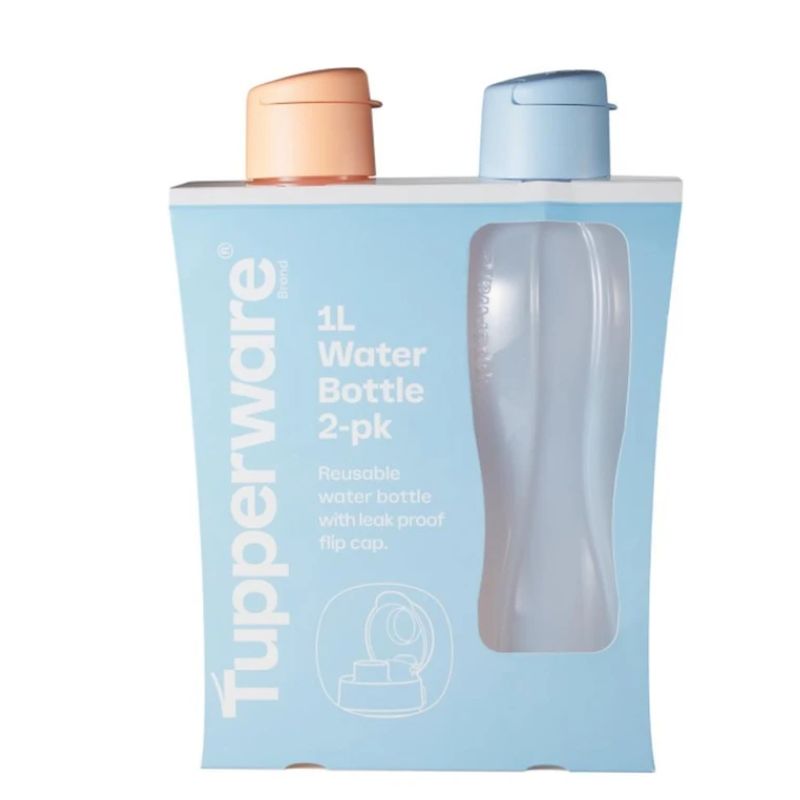 Tupperware eco water bottle 1l set 2 packaging