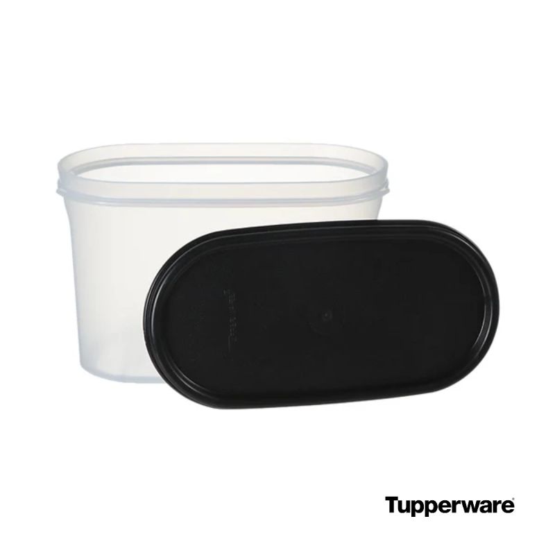 Tupperware modular oval dry food container 1.1L lid veiw