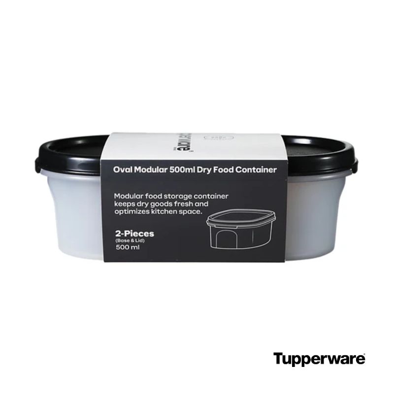 Tupperware modular oval dry food container 500ml packaging
