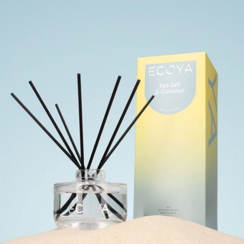 ecoya reed diffuser sea salt and coconut lifestyle image