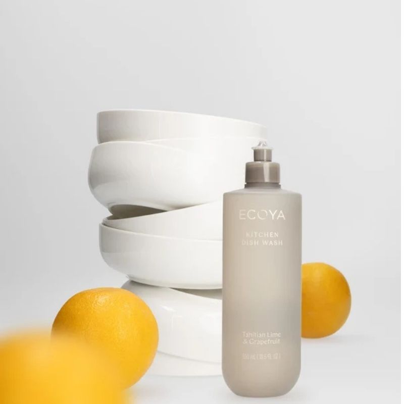 ecoya tahitian lime and grapefruit dish wash lifestyle image