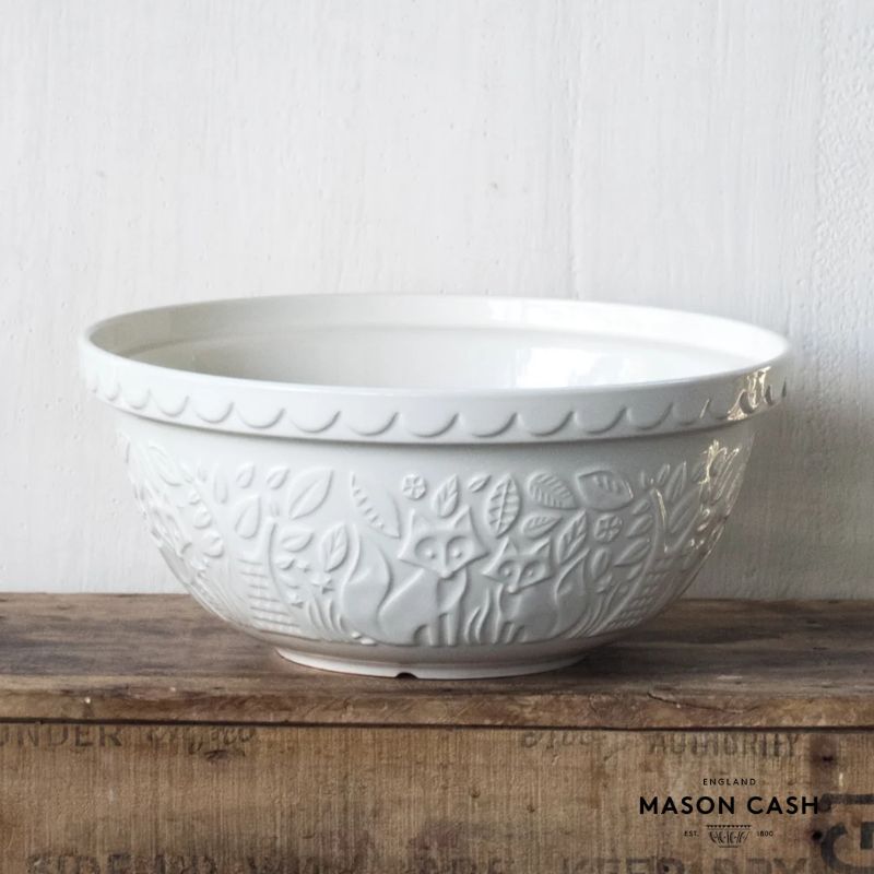 mason cash in the forest mixing bowl fox cream
