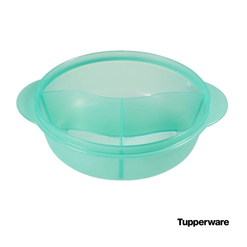tupperware microwavable divided dish open image