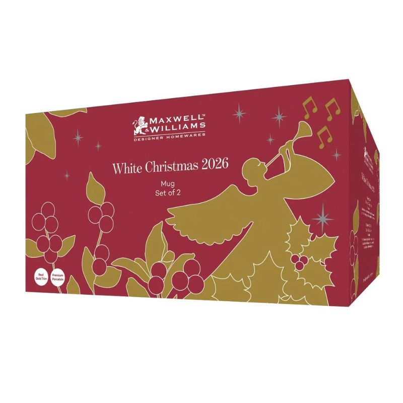 Maxwell Williams White Christmas collection mug set 2 boxing