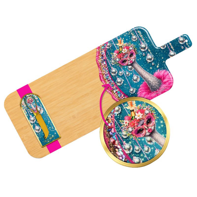 lisa pollock bamboo serving platter disco darling