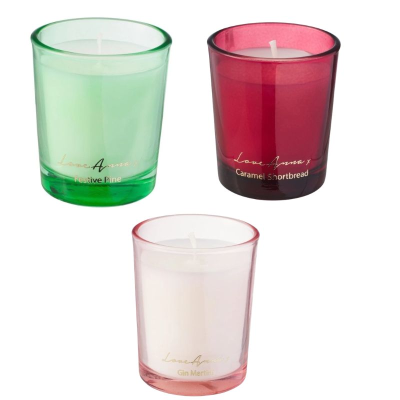 love anna candles set 3