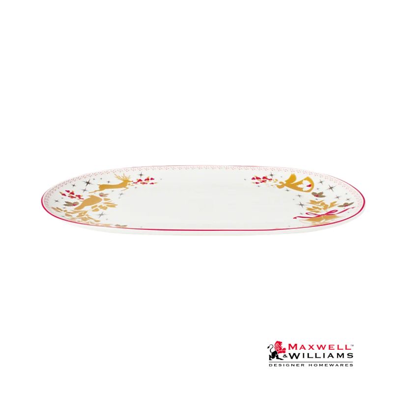 maxwell williams white christmas collection oblong platter side image