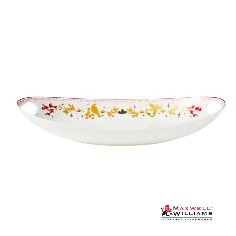 maxwell williams white christmas collection oval platter with handles